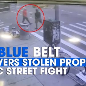 BJJ Blue Belt Catches Thief!!! (Gracie Breakdown)