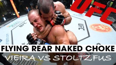 Flying Rear Naked Choke in the UFC! (Gracie Breakdown)