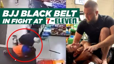 BJJ Black Belt in Street Fight at 7-Eleven (Gracie Breakdown)