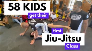 58 Kids Get Their FIRST Jiu-Jitsu Class!